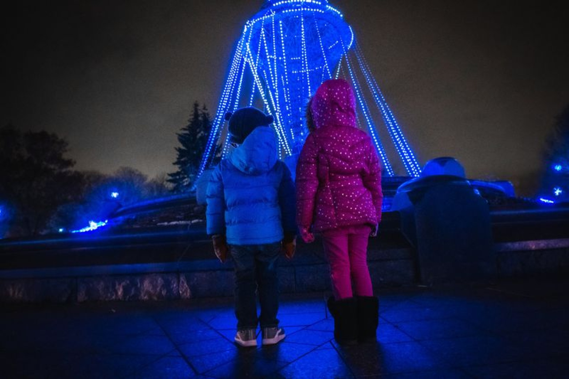 Holiday lights at Bayliss Park