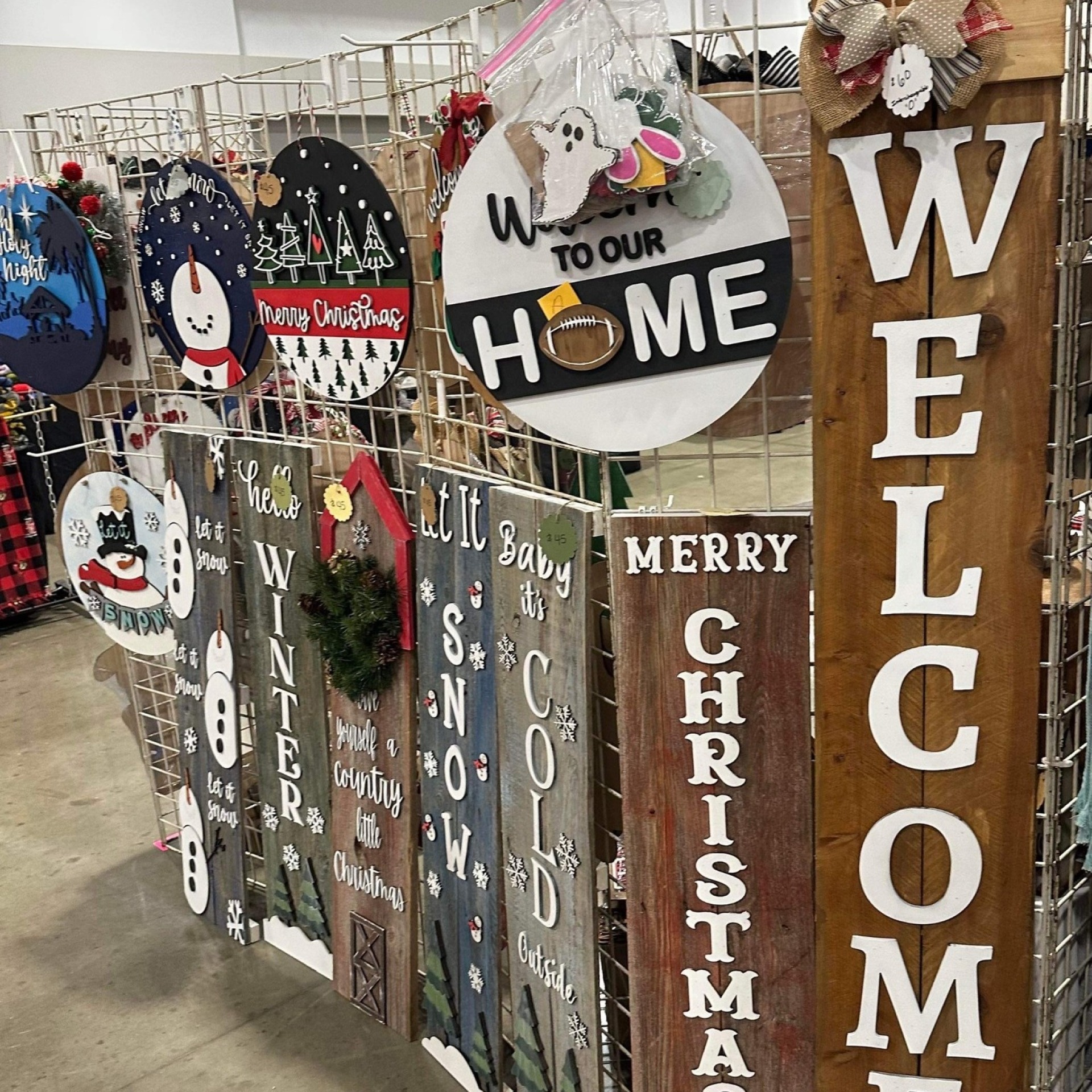 Crafts for sale at the Callahan promotions craft show