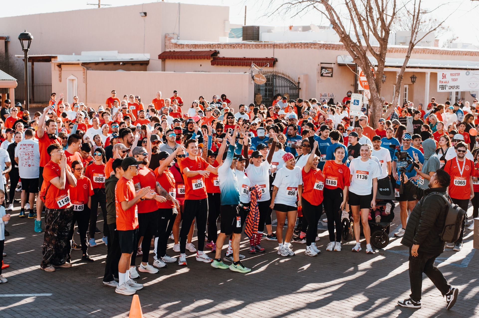 People getting ready to run at the cupids chase
