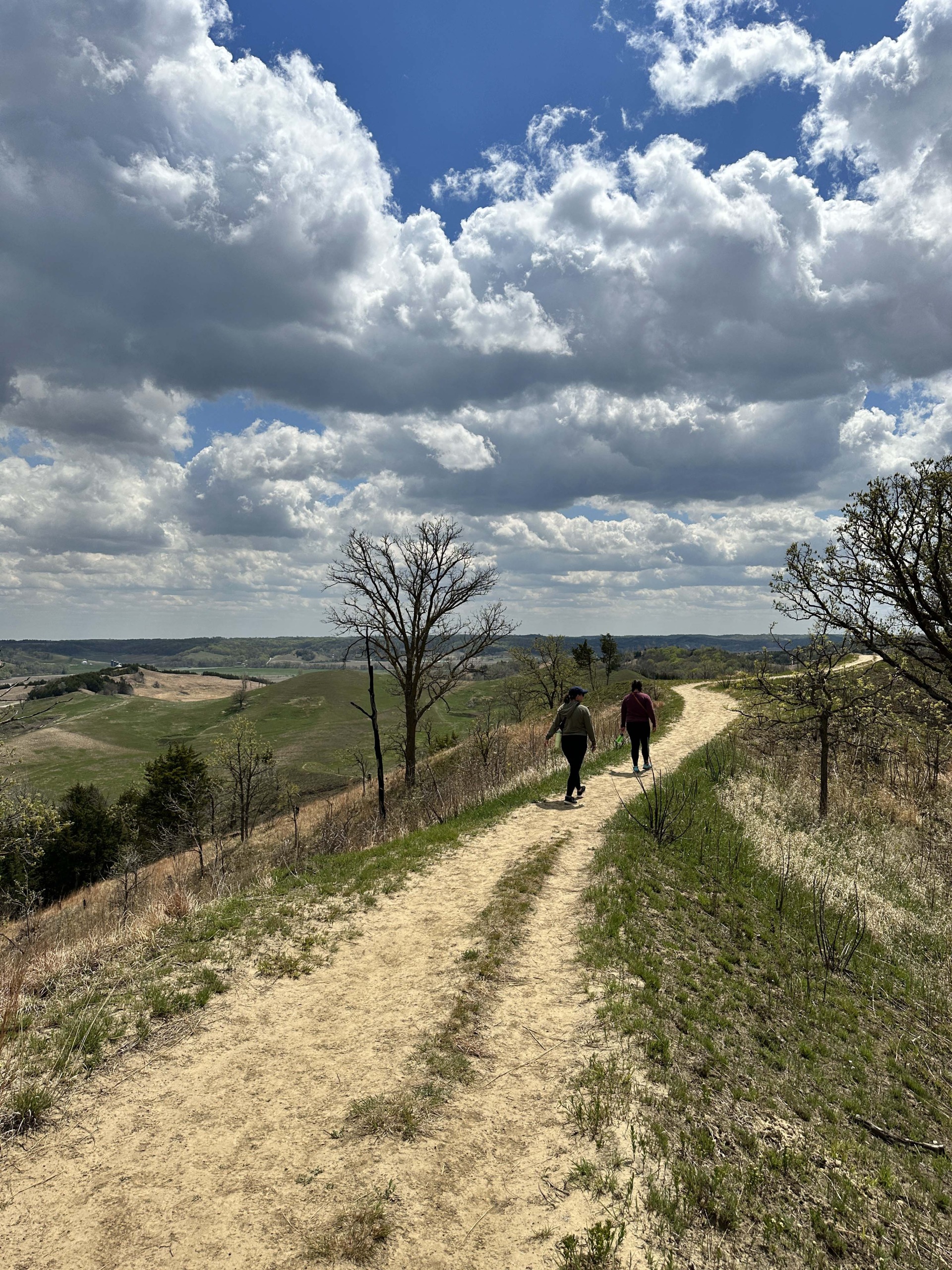 people hiking at hitchcock nature center