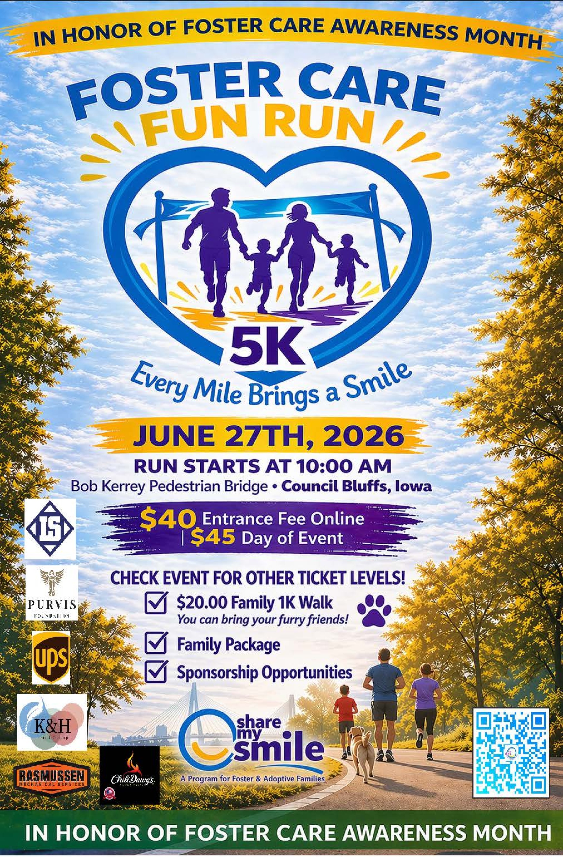 Foster Care Fun Run, June 27, 2026