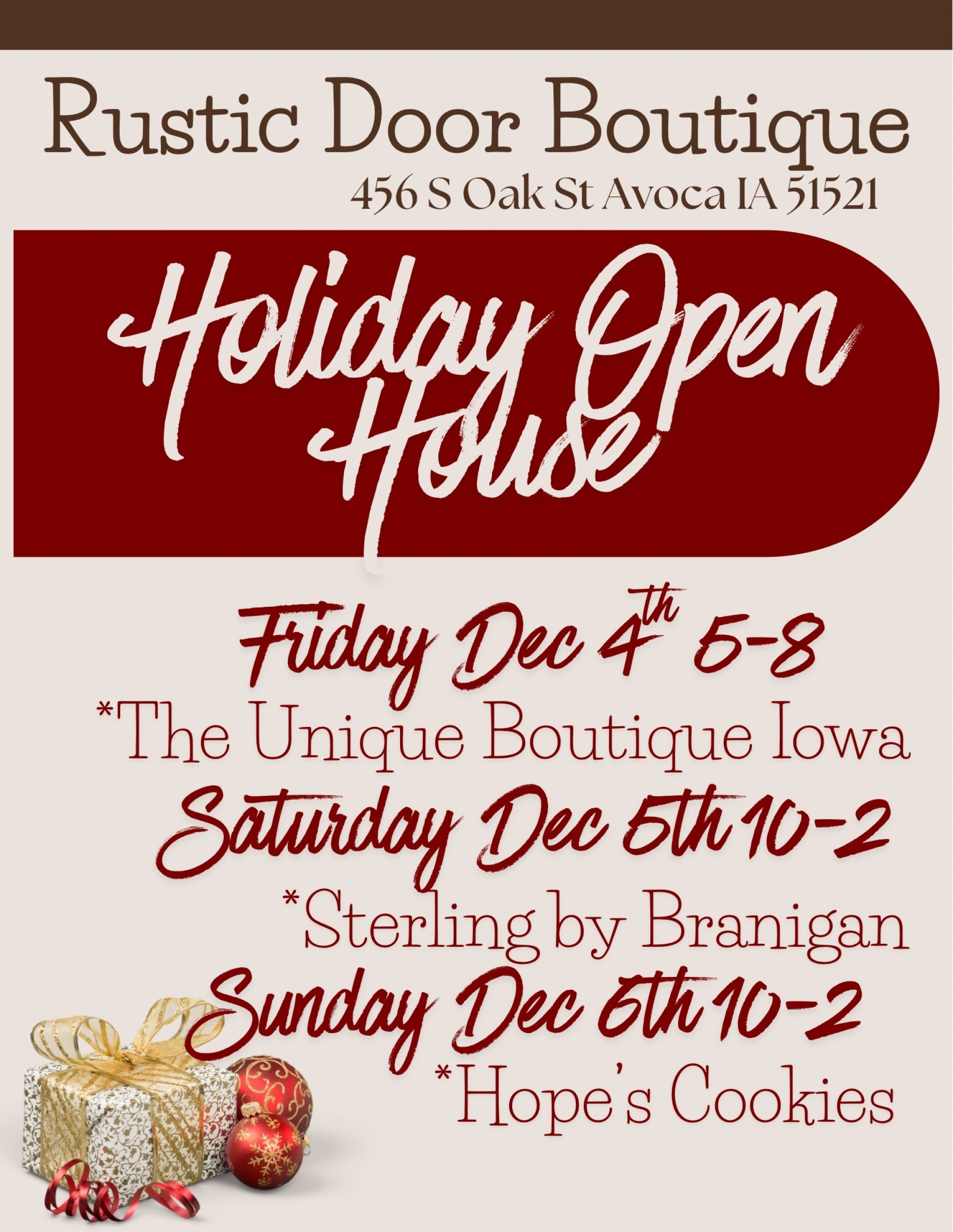 holiday open house