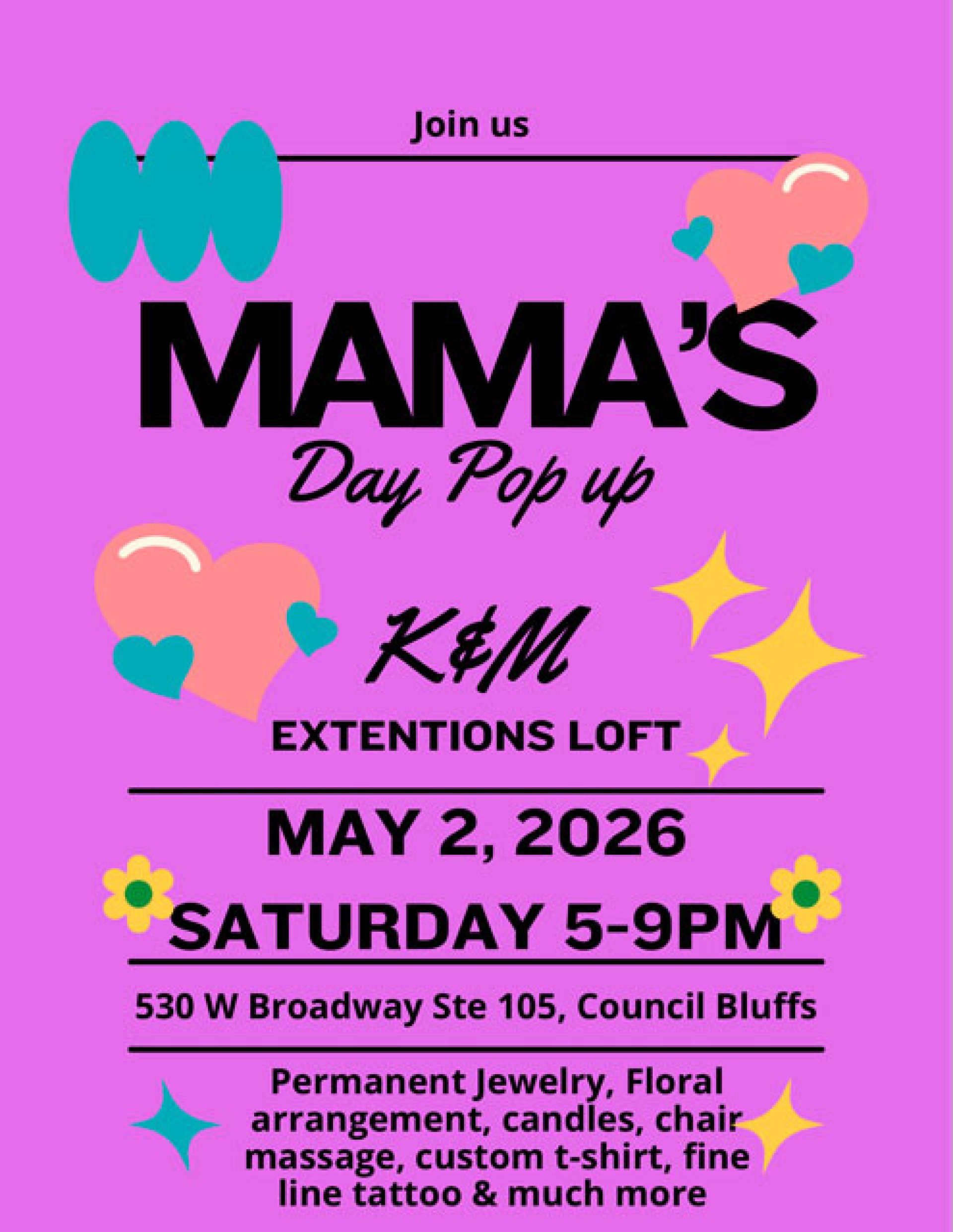 Mama's Day Pop Up, K&M Extensions Loft, May 2, 2026