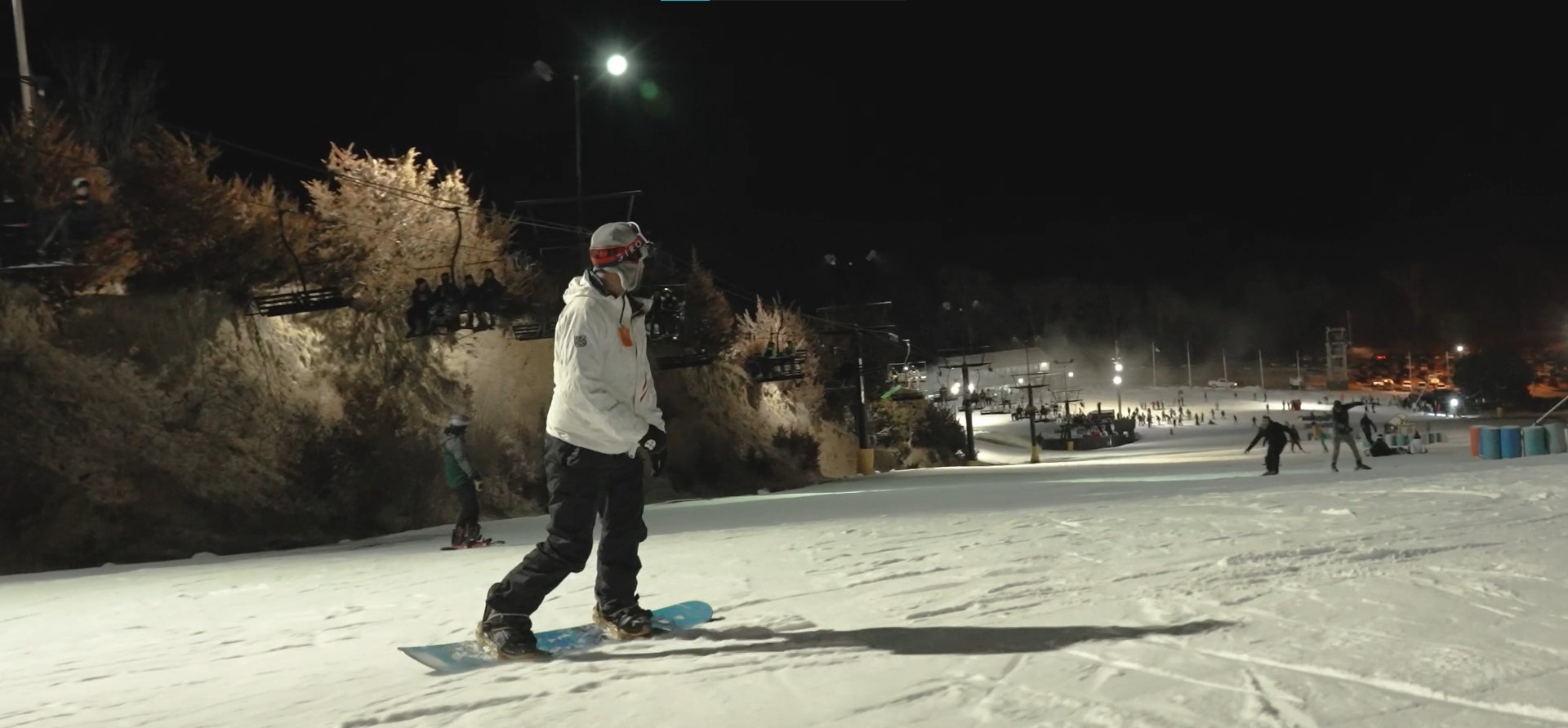 Person skiing down the hill at Crescent Hill