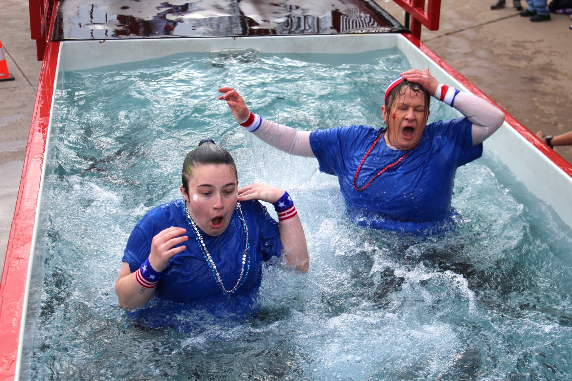 Two ladies at the polar plunge
