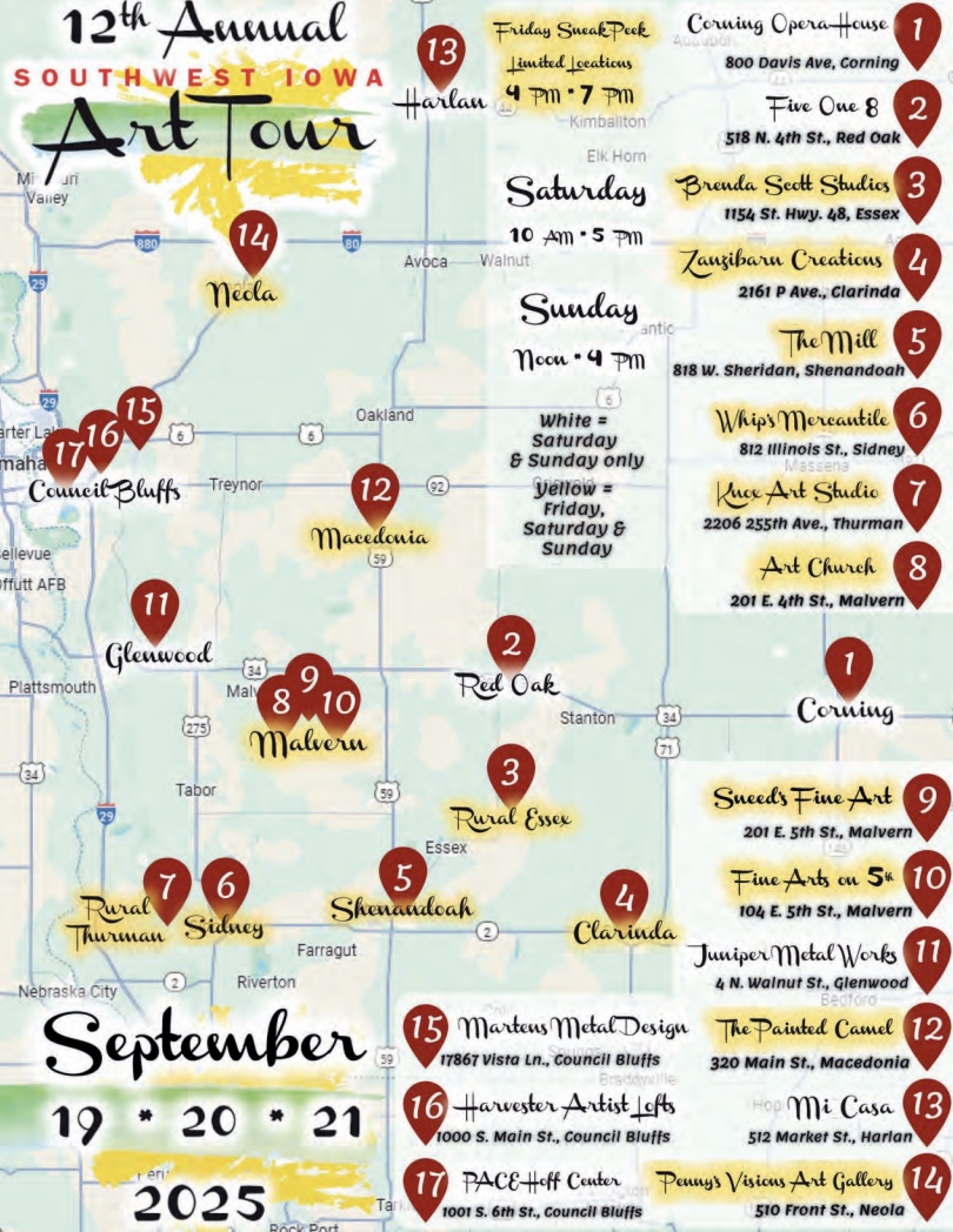 art tour map