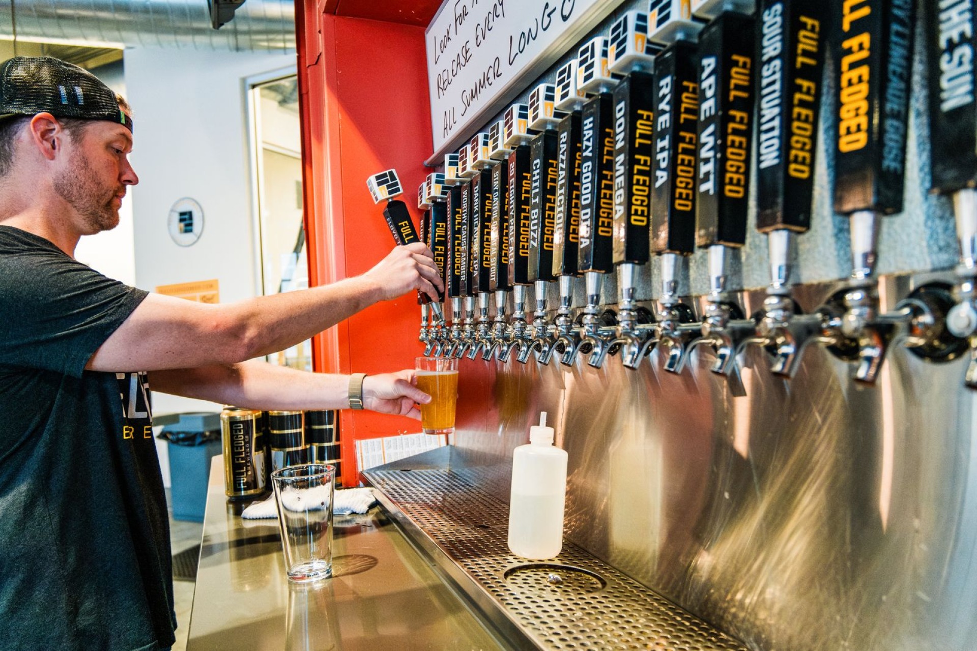 Full Fledged Brewing Co. features extensive tap list