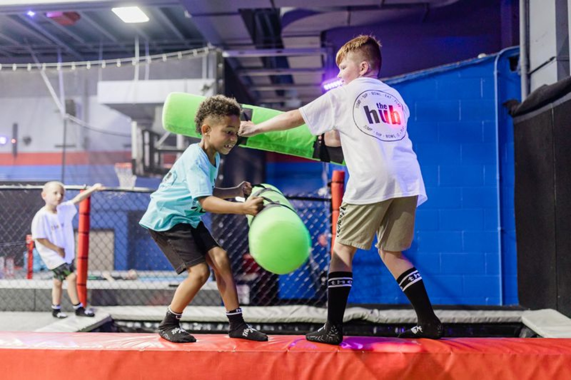 Children enjoy The Hub Trampoline Park