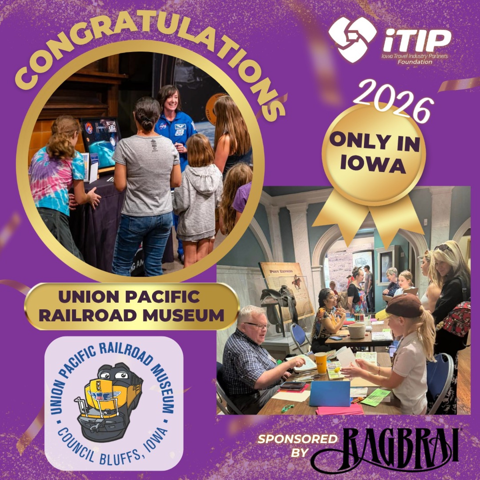 Union Pacific Railroad Museum, 2026 Only In Iowa winner