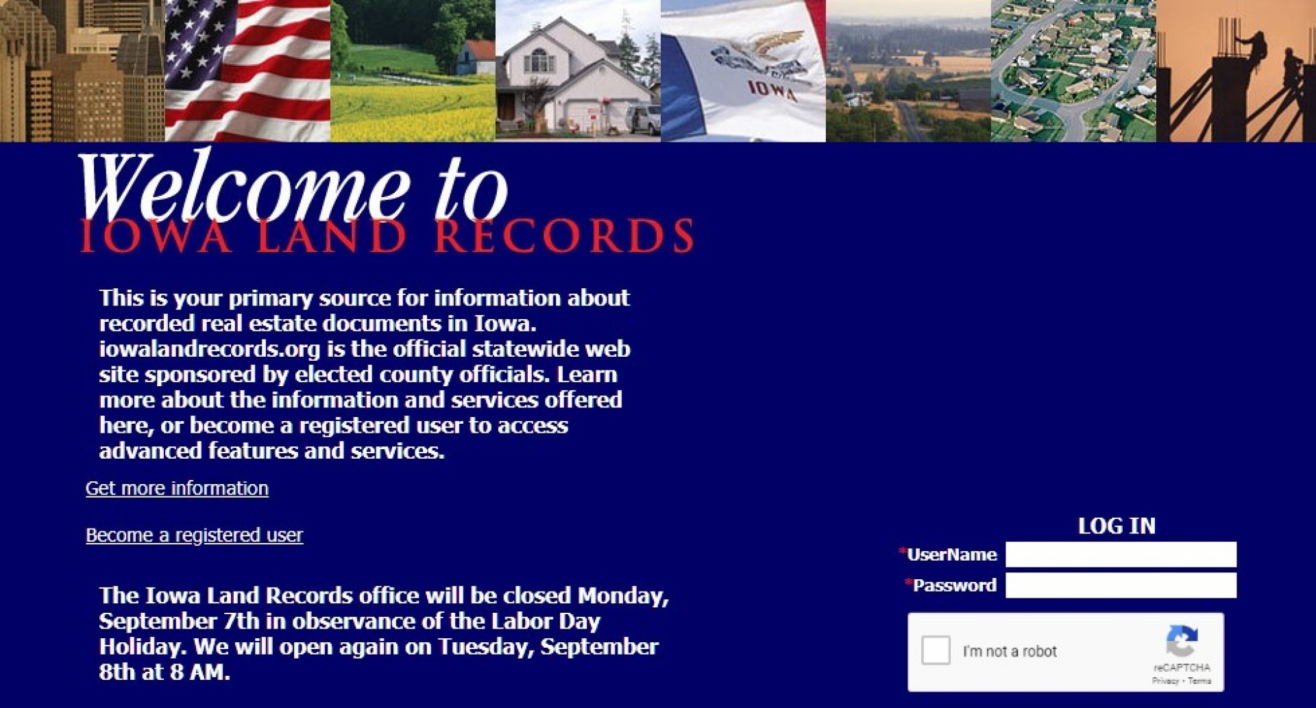 Iowa Land Records Website